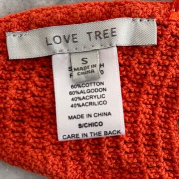 Love Tree Crochet Top Boho 70's Retro Hippie Size Small - Picture 4 of 4